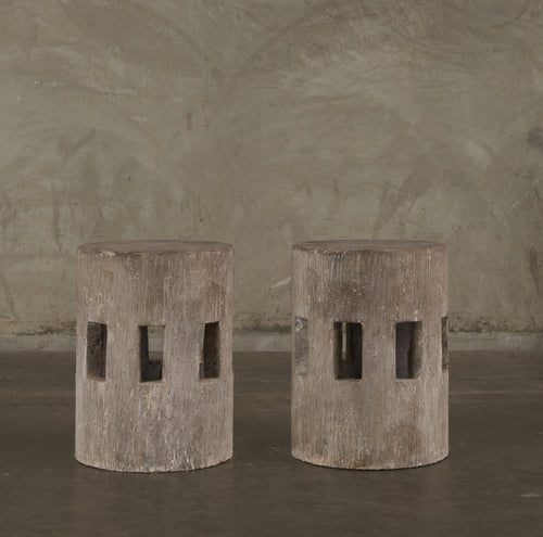 PAIR OF PERFORATED CANTERA DRUMS, X-LARGE